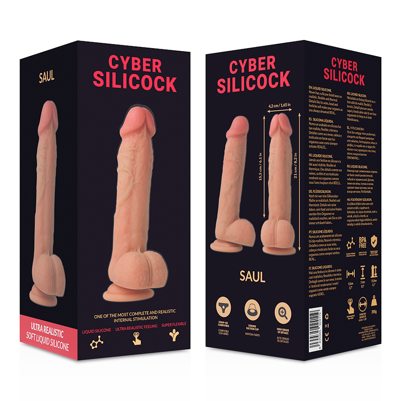 Imbracatura Strap-On Cyber Silicock Saul — Silicone, 15.5 cm