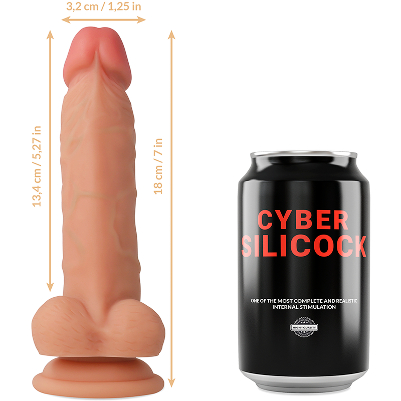 Imbracatura Strap-On Cyber Silicock Jude — Silicone, 18 cm
