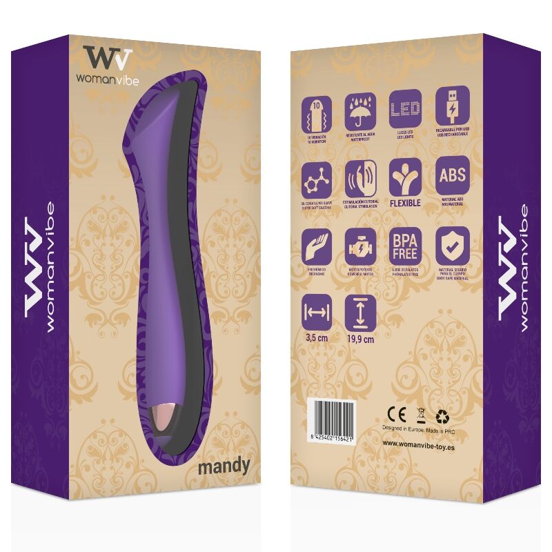 Vibratore Punto G Doppio Motore Womanvibe Mandy — 19,9 cm
