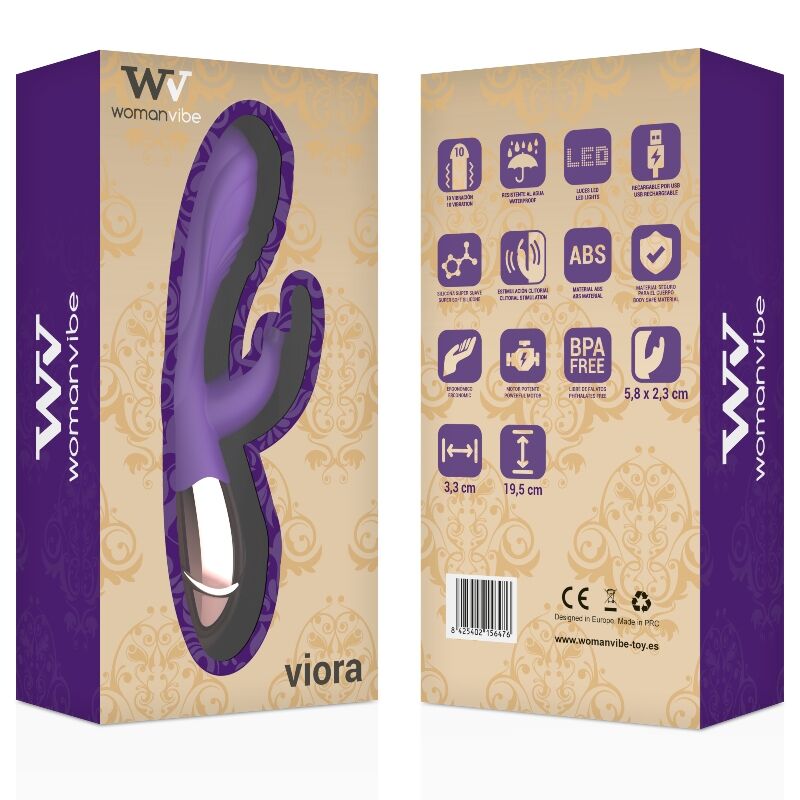 Vibratore Rabbit Punto G Womanvibe Viora — Silicone Ricaricabile