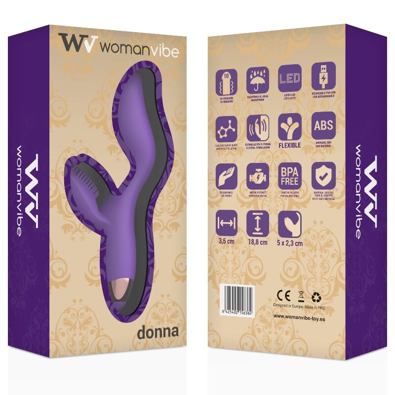 Vibratore Rabbit Ricaricabile Womanvibe Donna — Doppio Motore