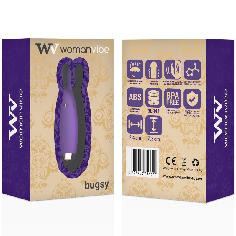 Stimolatore Clitoride Womanvibe Bugsy — Vibratore Rabbit Silicone