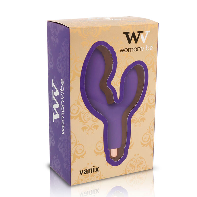 Vibratore Clitoride e Vaginale Womanvibe Vanix — Silicone 12 cm