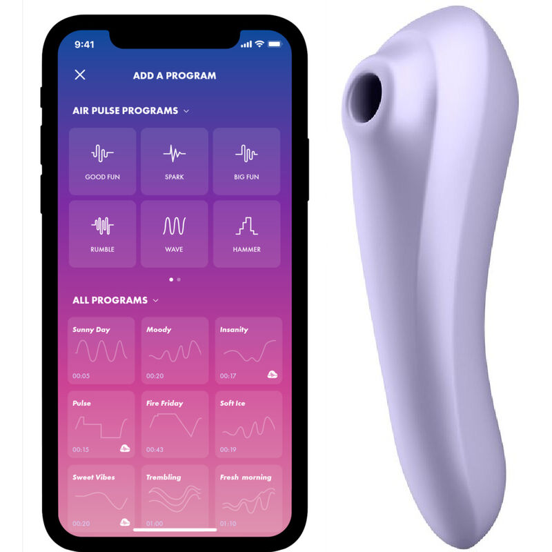 Vibratore Rabbit Bluetooth Satisfyer Dual Pleasure — Malva