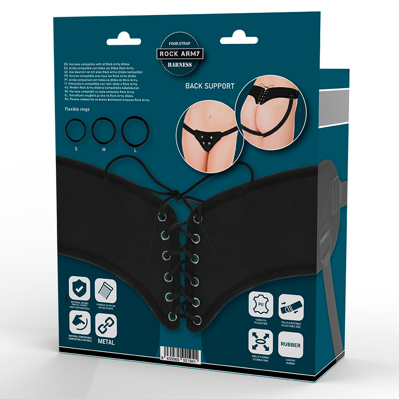 Imbracatura Strapless Regolabile Rock Army — Cinghie Nylon, PU