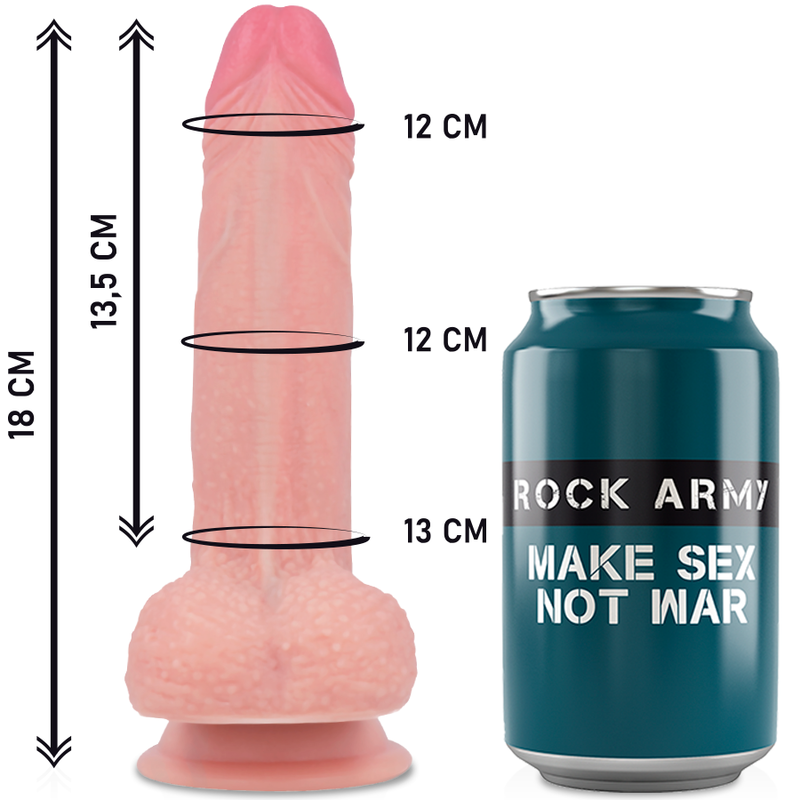 Dildo Realistico Rock Army Mustang 18cm — Con Imbracatura