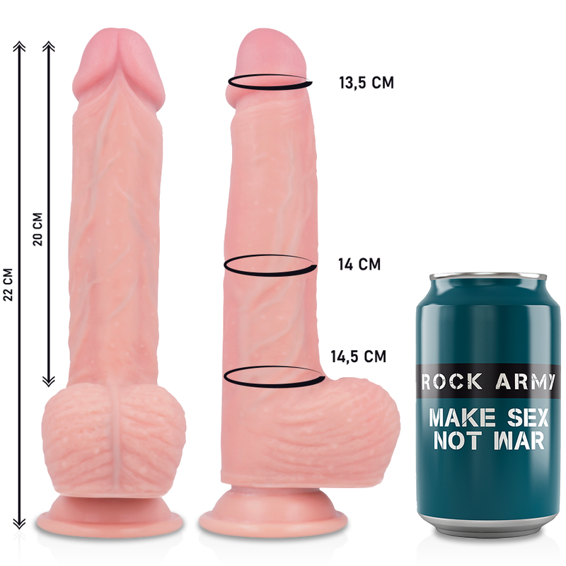 Imbracatura Strapless con Dildo Vibrante Rock Army Apache — 20,5 cm