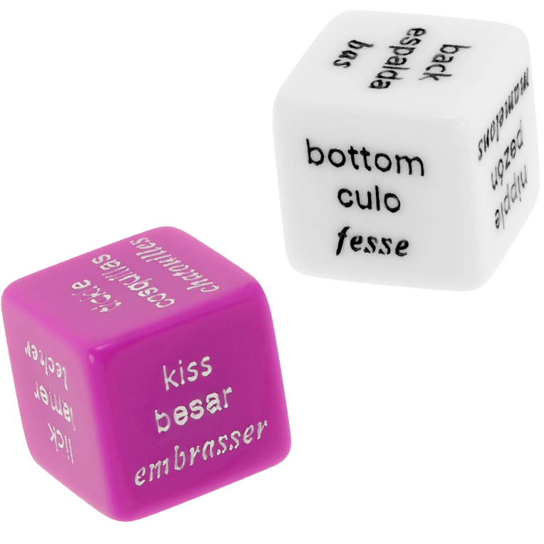Gioco di Dadi Erotici Coverme — Set con Custodia in Raso