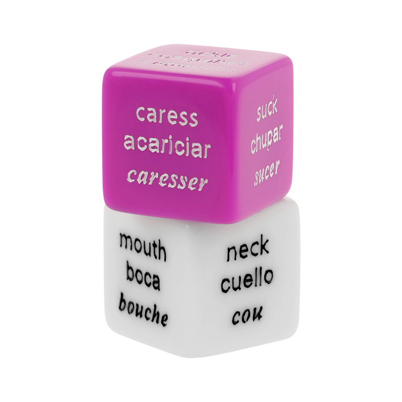 Gioco di Dadi Erotici Coverme — Set con Custodia in Raso