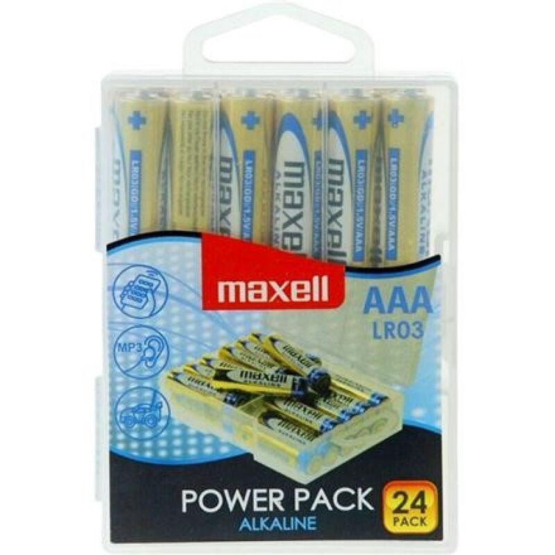 Batterie Alcaline AAA Maxell LR03 — 24 Unità