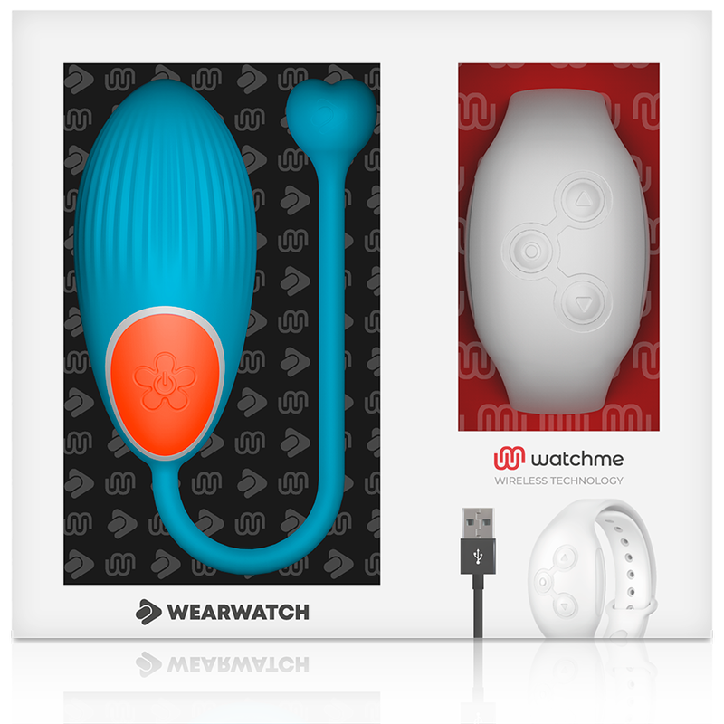 Uovo Vibrante con Telecomando Wearwatch Watchme — Blu/Niveo