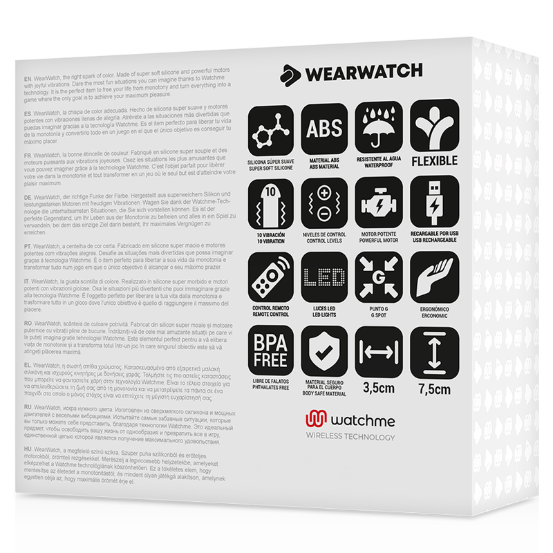 Uovo Vibrante con Telecomando Wearwatch Egg — Blu/Rosa