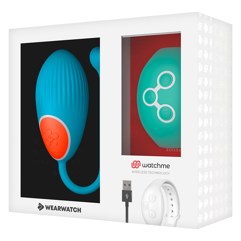 Uovo Vibrante per Clitoride Wearwatch Egg — Telecomando, Acquamarina