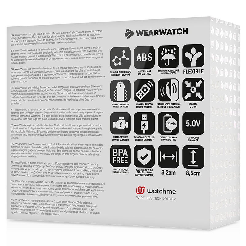 Vibratore Indossabile con Telecomando Wearwatch Watchme — Doppia Tecnologia