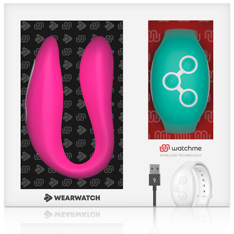 Vibratore Indossabile Wearwatch Watchme — Fucsia/Acqua di Mare