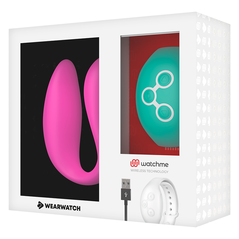 Vibratore Indossabile Wearwatch Watchme — Fucsia/Acqua di Mare