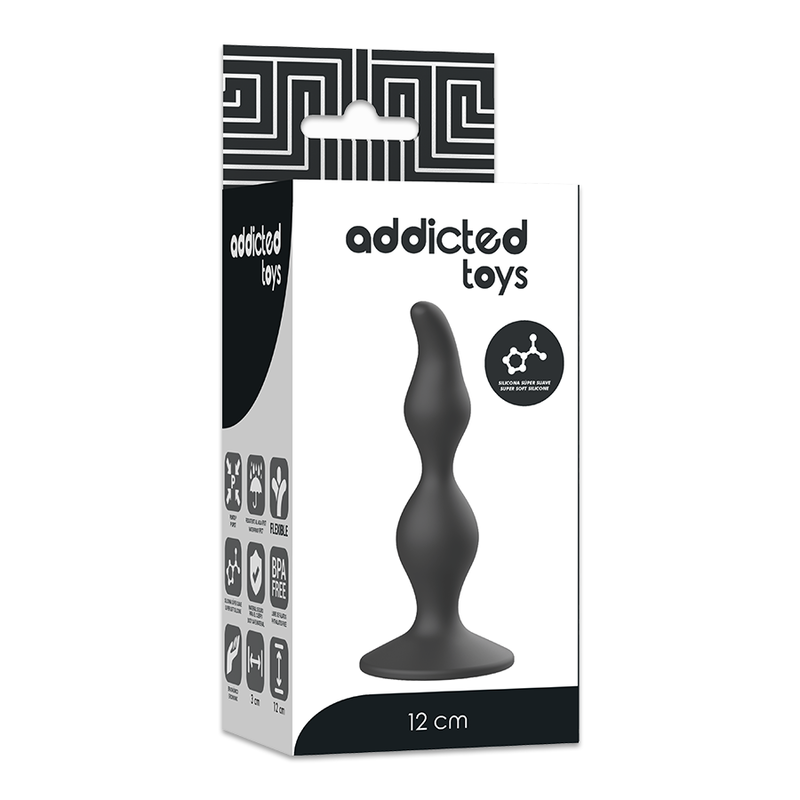 Plug Anale Addicted Toys — Silicone Nero 12 cm