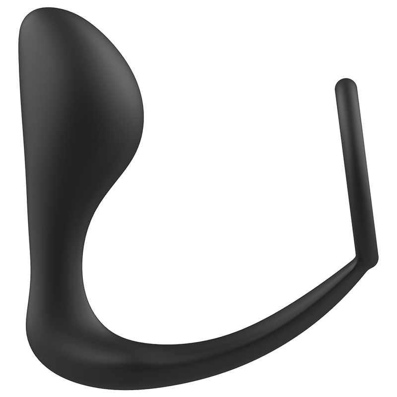 Plug Anale con Anello Fallico Addicted Toys Annal — Silicone Nero