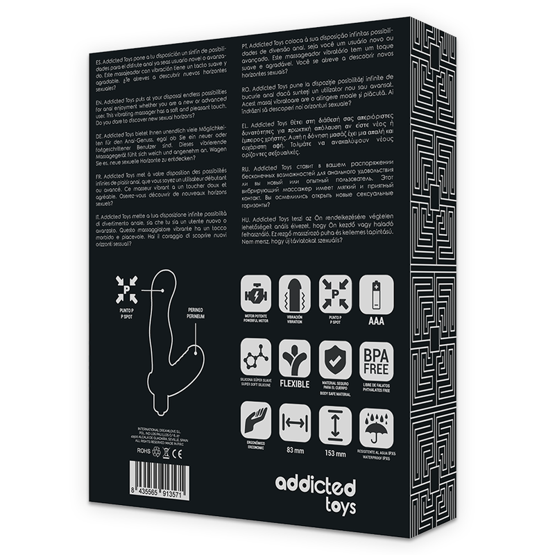 Vibratore Anale Prostata Addicted Toys P-Spot — Silicone