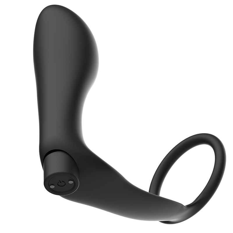 Anello Fallico Vibrante con Plug Anale Addicted Toys Annal — Nero