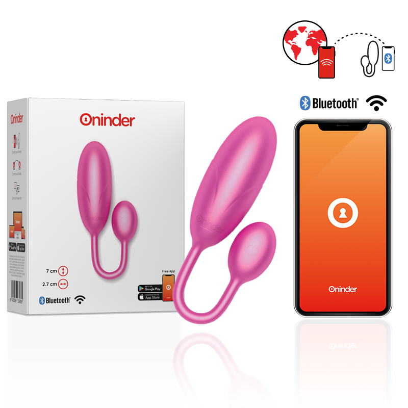 ONINDER – DENVER VIBRATING EGG PINK 7 X 2.7 CM FREE APP