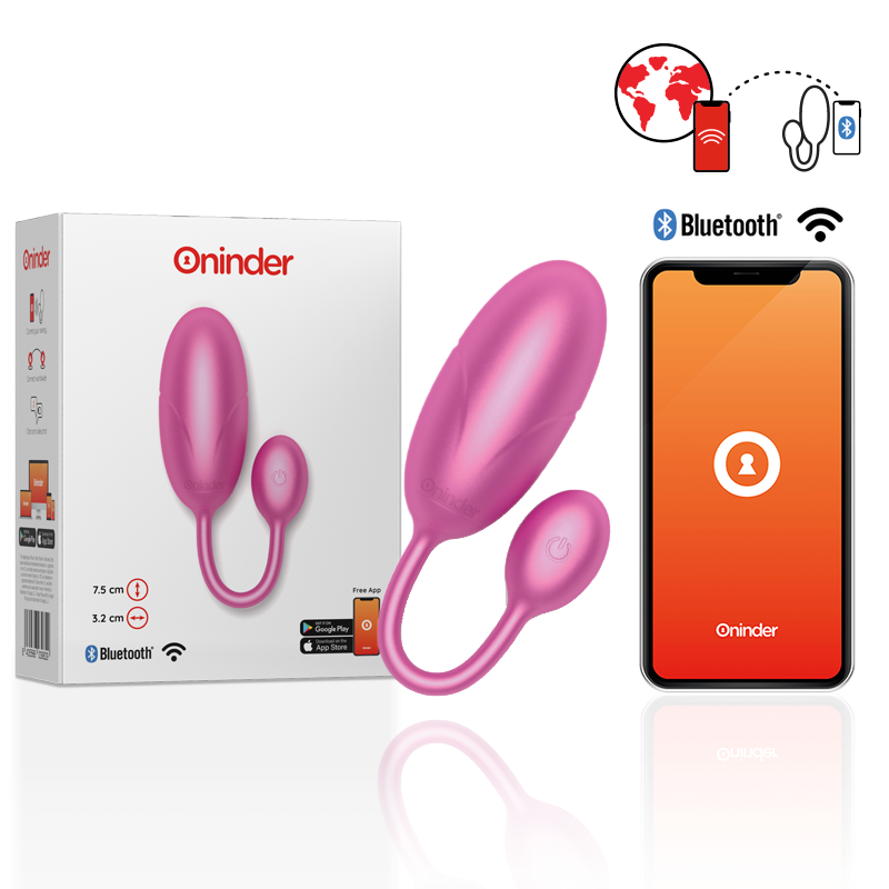 ONINDER – TOKYO VIBRATING EGG PINK 7.5 X 3.2 CM FREE APP