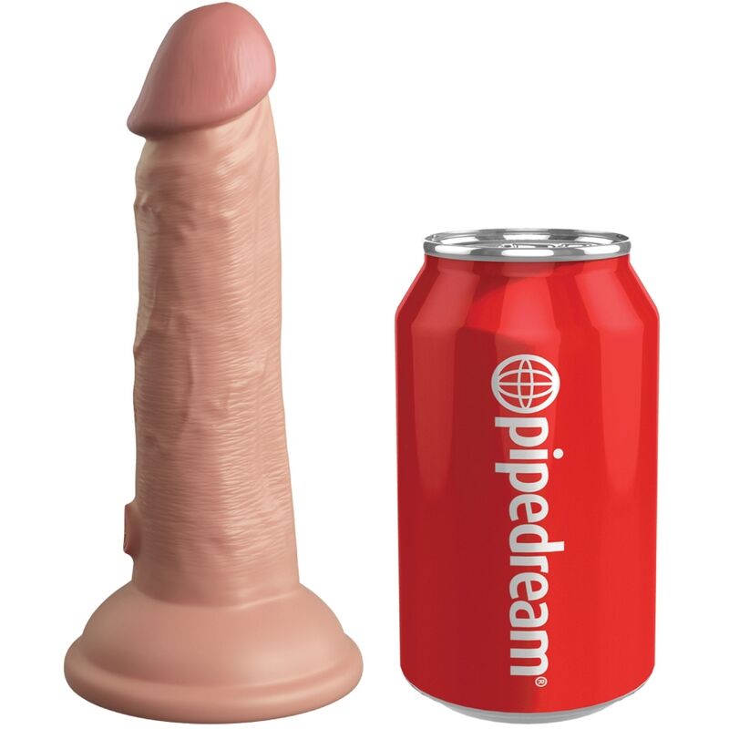 Dildo Vibrante Realistico King Cock Elite in Silicone 15.2 Cm Carne