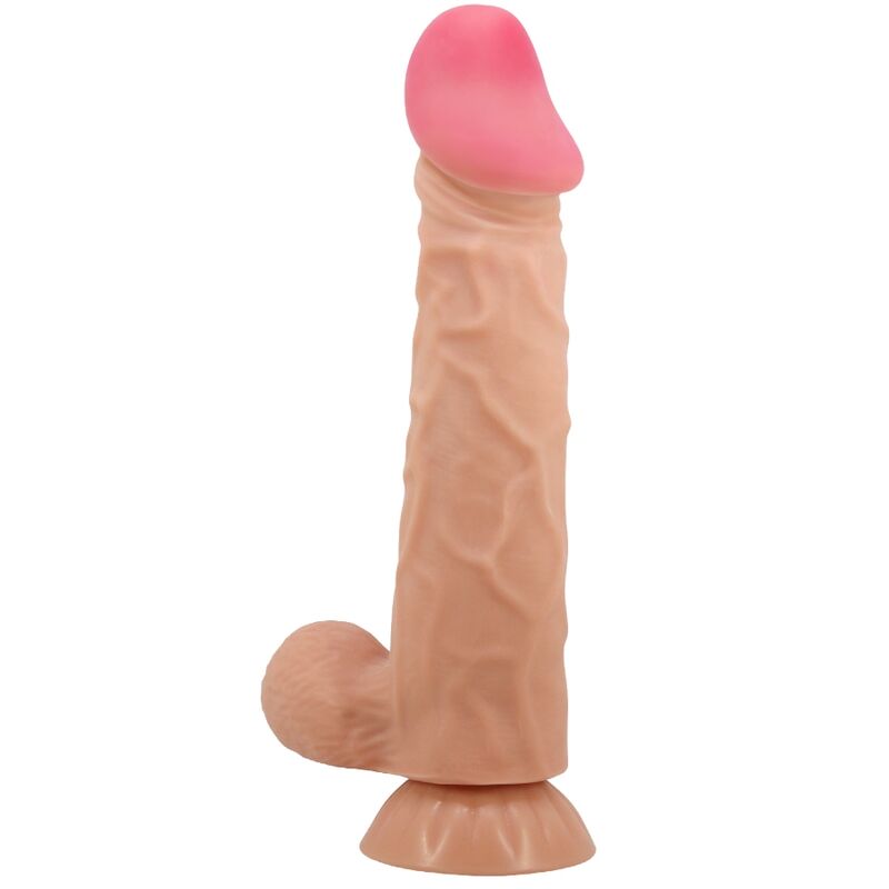 Dildo Realistico Sliding Skin con Ventosa Scorrevole in Pelle 24 Cm