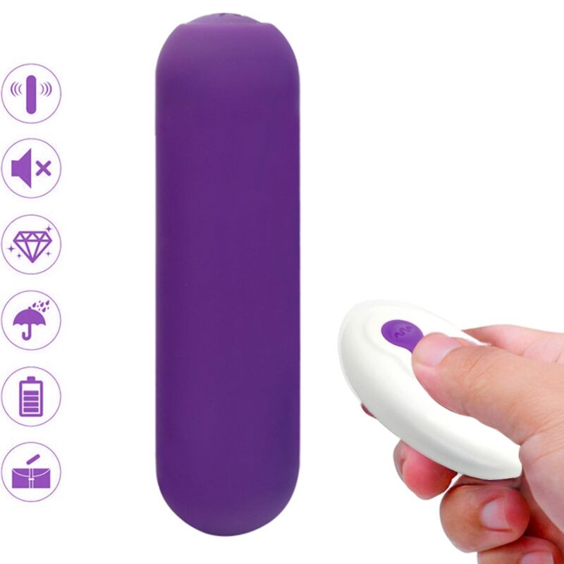 ARMONY – SPLASH JOIE VIBRATORE BULLET TELECOMANDO IN SILICONE 10 VIBRAZIONI 75 X 19 CM VIOLA 2