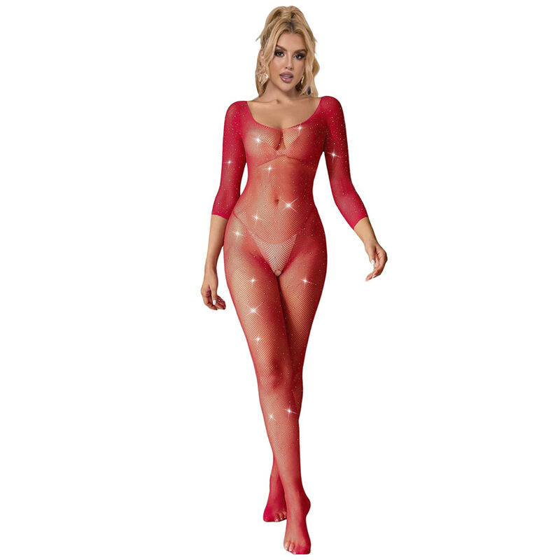 Bodystocking Subblime 952419 A Rete Con Strass Manica