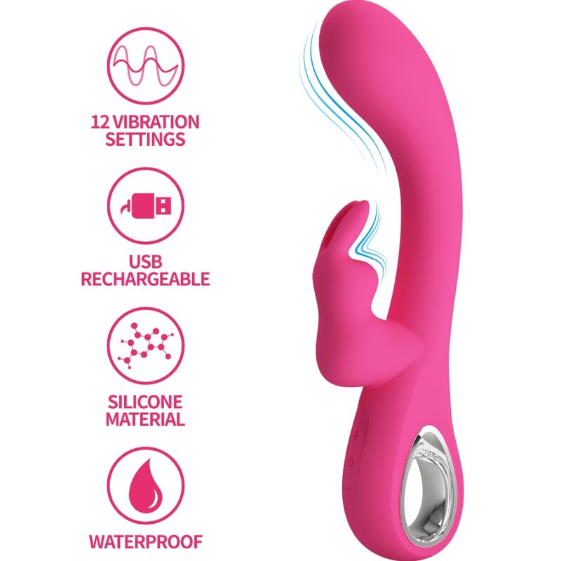 Vibratore Rabbit Pretty Love Novak Rabbit 12 Vibrazioni Rosa