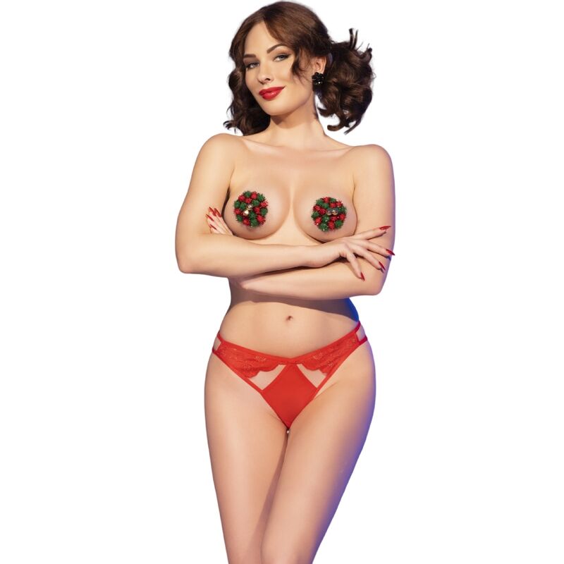 Costume Sexy Mama Claus Vinile Leg Avenue Rosso L 4