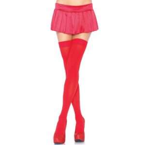 Calze Autoreggenti In Nylon Leg Avenue Rosso 2