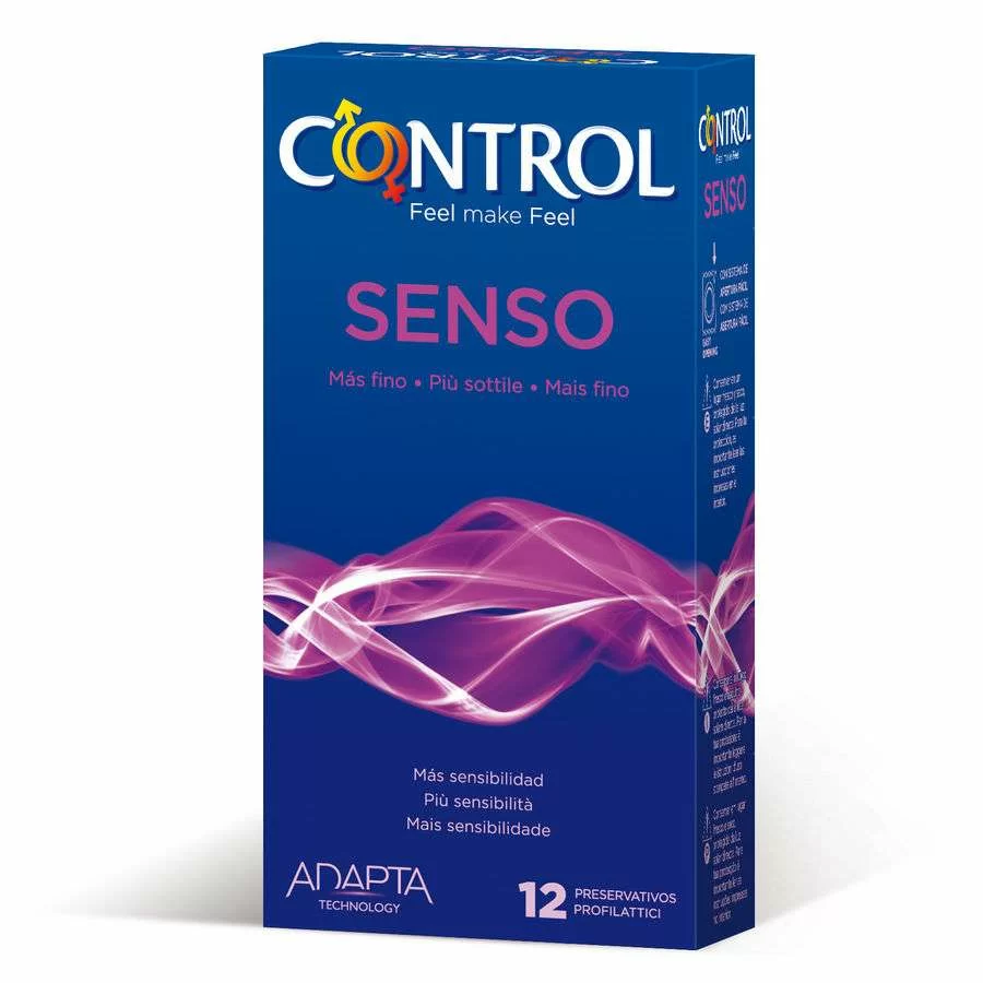Profilattici Sottili Control Adapta Senso 12 pezzi