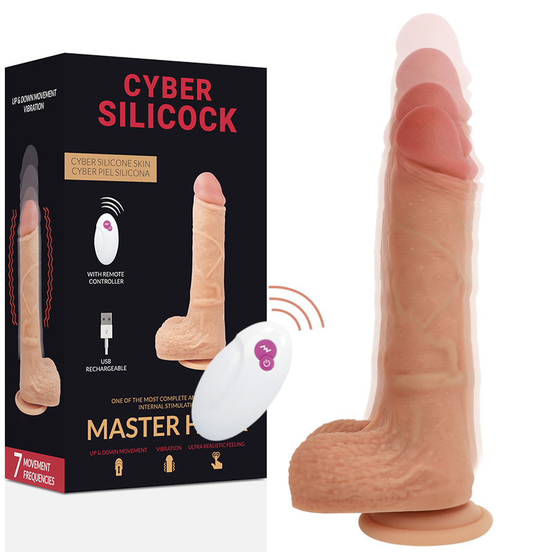 Vibratore Cyber Silicock Realistico Controllo Remoto Master Huck 4